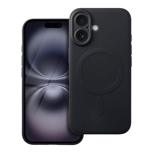 ΘΗΚΗ ΚΙΝ. ΤΗΛ. SILICONE MAG COVER COMPATIBLE WITH MAGSAFE IPHONE 16 BLACK