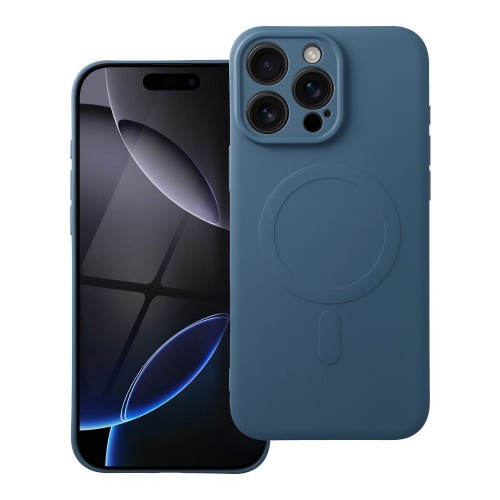 ΘΗΚΗ ΚΙΝ. ΤΗΛ. SILICONE MAG COVER COMPATIBLE WITH MAGSAFE IPHONE 16 PRO BLUE