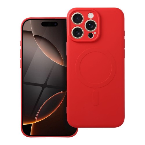 ΘΗΚΗ ΚΙΝ. ΤΗΛ. SILICONE MAG COVER COMPATIBLE WITH MAGSAFE IPHONE 16 PRO MAX RED
