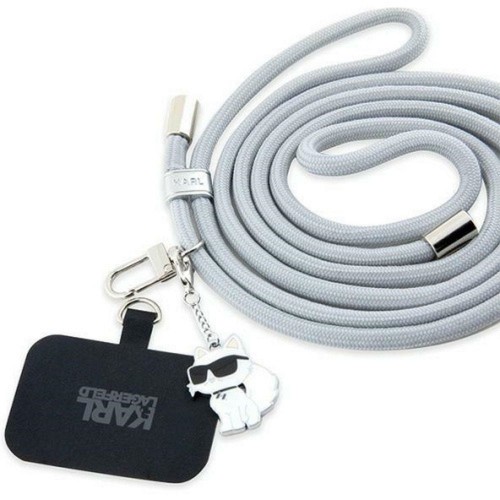 KARL LAGERFELD HAND STRAP CROSS BODY CORD CHOUPETTE GREY (KLUCNMSCKIG)