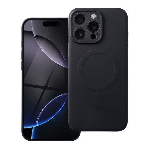 ΘΗΚΗ ΚΙΝ. ΤΗΛ. SILICONE MAG COVER COMPATIBLE WITH MAGSAFE IPHONE 16 PRO MAX BLACK