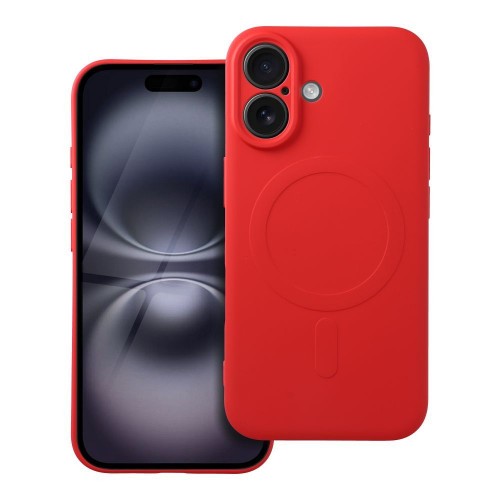 ΘΗΚΗ ΚΙΝ. ΤΗΛ. SILICONE MAG COVER COMPATIBLE WITH MAGSAFE IPHONE 16 PRO RED