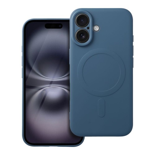 ΘΗΚΗ ΚΙΝ. ΤΗΛ. SILICONE MAG COVER COMPATIBLE WITH MAGSAFE IPHONE 16 BLUE