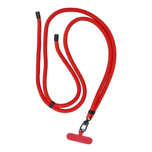PENDANT SWING FOR THE PHONE ADJASTABLE LENGTH / CORD LENGTH 165cm / ON THE SHOULDER OR NECK RED