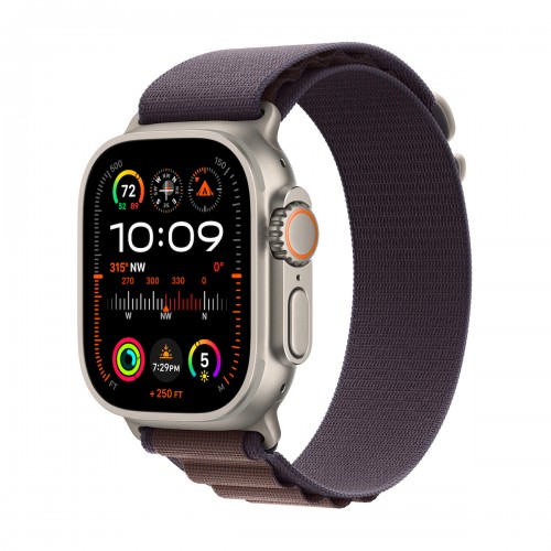 APPLE WATCH ULTRA 2 49mm TITANIUM CASE INDIGO ALPINE LOOP M MRET3