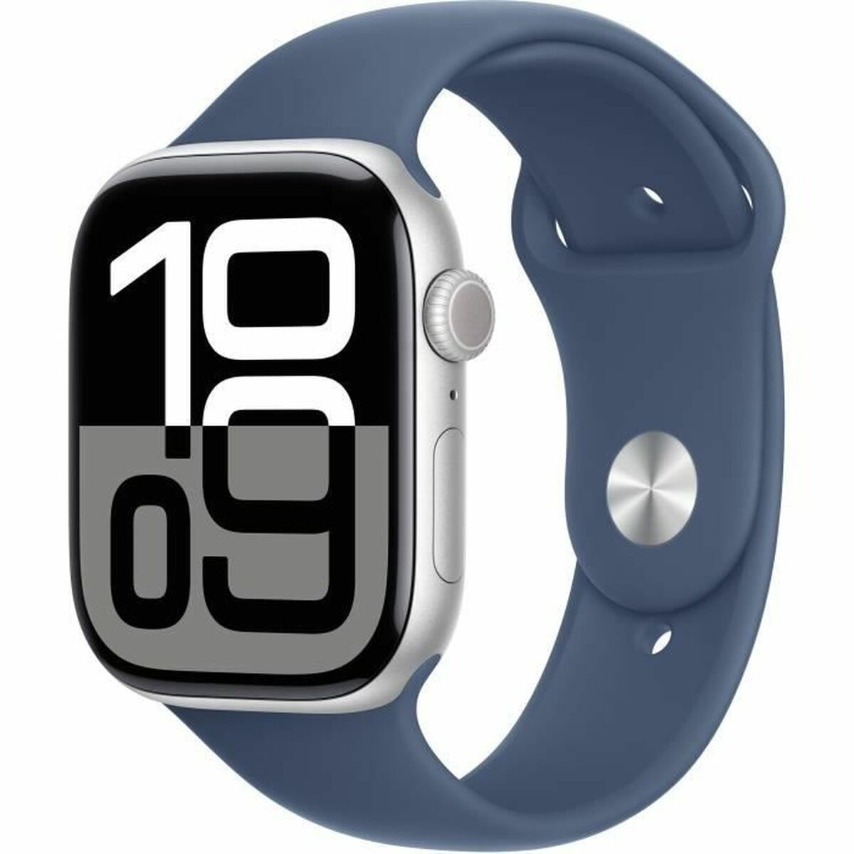 APPLE WATCH 10 46mm GPS SILVER WITH DENIM SPORT BAND M/L MWWM3 EU