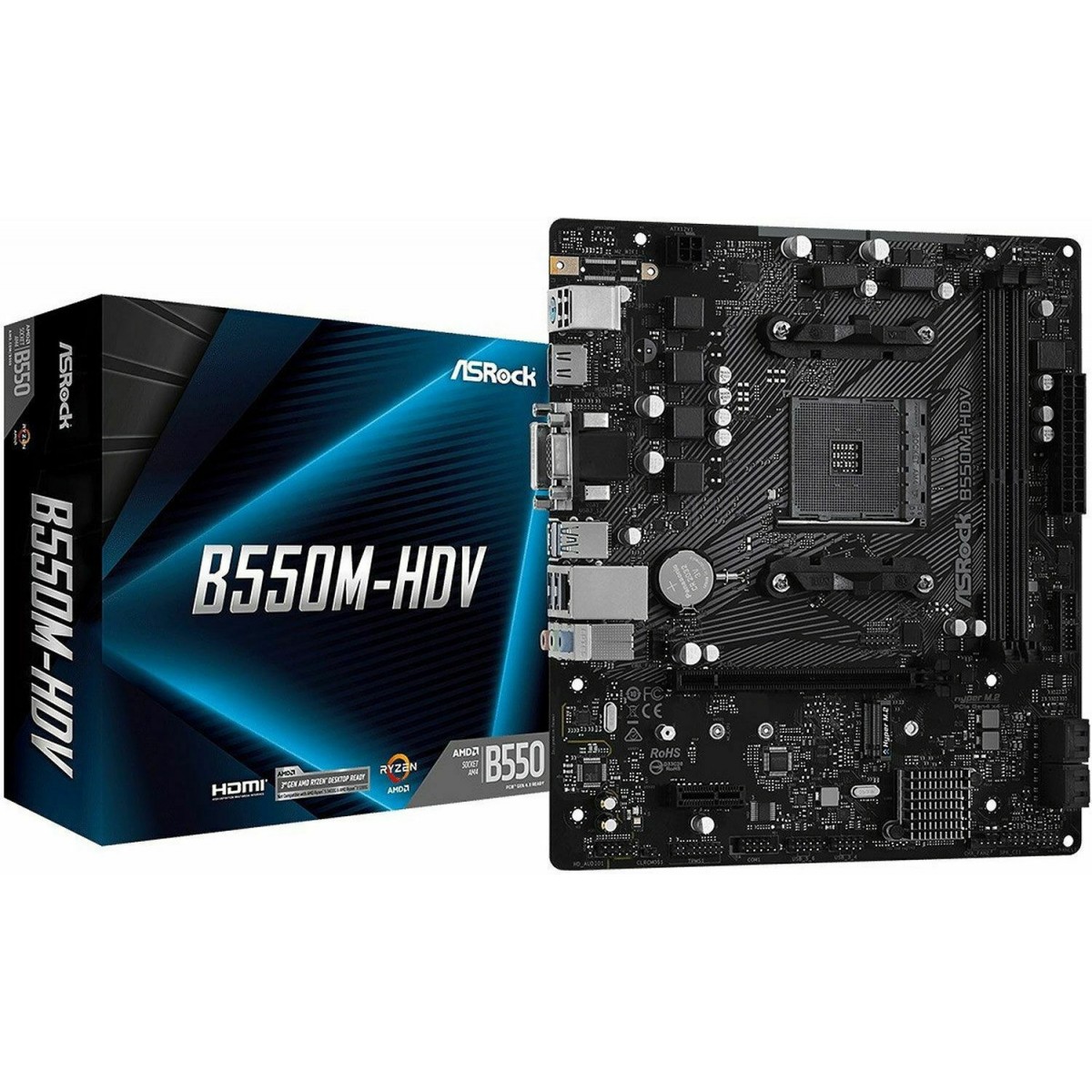MOTHERBOARD ASROCK B550M-HDV AM4 90-MXBDJ0-A0UAYZ