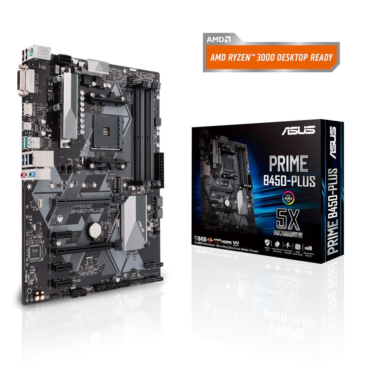 MOTHERBOARD ASUS PRIME B450-PLUS AM4 AMD 90MB0YN0-M0EAY0