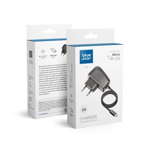 CHARGER BLUE STAR LITE  2A UNIVERSAL WITH MICRO USB CABLE
