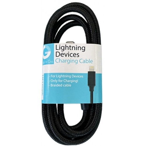 CHARGING CABLE PREMIUM LIGHTNING 1M GNG BLACK - GNG233