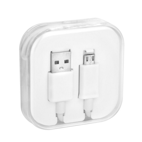 CABLE MICRO USB BOX WHITE
