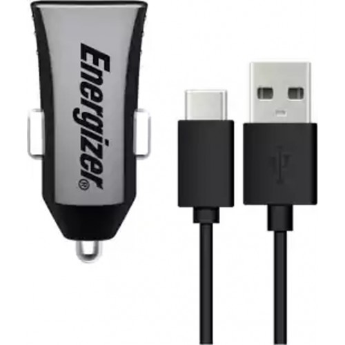 ENERGIZER CAR FAST CHARGER 18W 1 USB-C / 2 USB + USB-C 2.0 CABLE (DC2IPGUCC3)