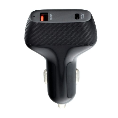 CAR CHARGER QWE CARBON TYPE C 3.0 PD20W + USB QC3.0 18W 3A CC271-1C1A (TOTAL 38W) BLACK