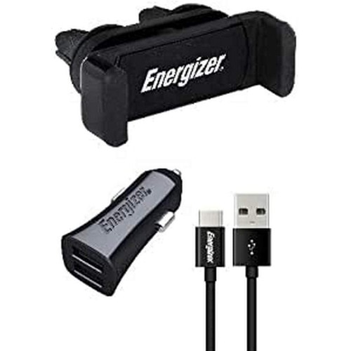 ENERGIZER CAR CHARGING KIT 3.4A CLIPPED + TYPE-C CABLE BLACK (CKITB2CC23)