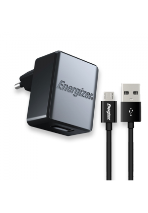 Energizer Micro USB Cable & Wall Adapter Black 1A (ACA1AEUCMC3)