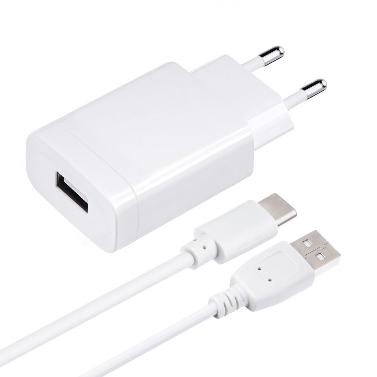 CHARGER FORCELL WITH USB TYPE C CABLE - 2.4A 18W WITH QUICK CHARGE 3.0 FUNCTION