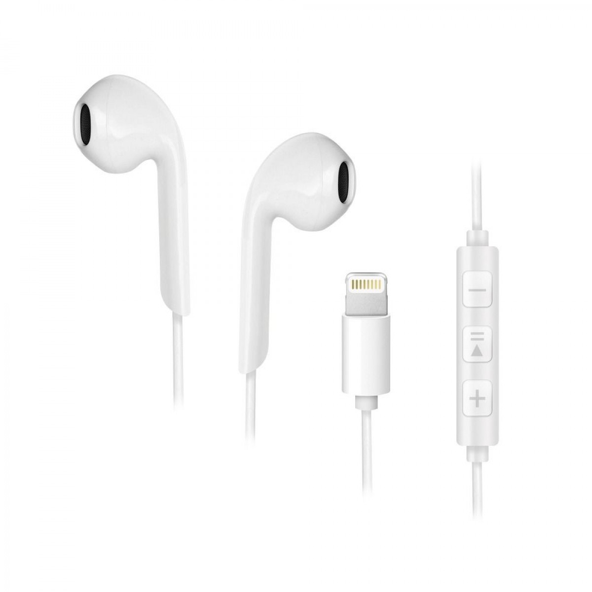 FORCELL EARPHONES STEREO IPHONE LIGHTNING 8-PIN NEW BOX WHITE