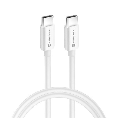 CABLE FORCELL TYPE C TO TYPE C QC4.0 3A/20V PD60W C338 2m WHITE