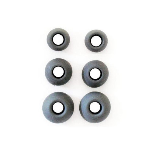 RUBBERS FOR EARPHONES (3 SIZE IN SET) BLACK