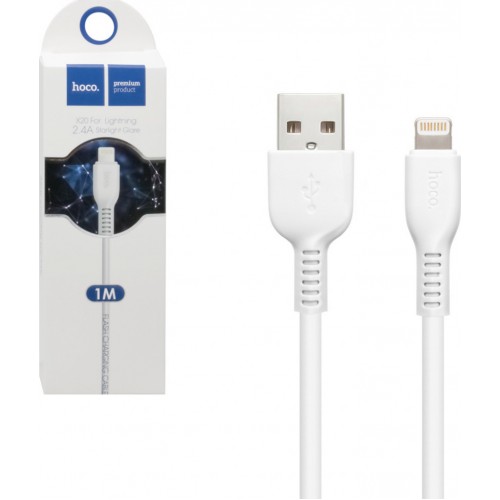 CABLE HOCO FLASH CHARGING DATA CABLE LIGHTNING 8-PIN X20 1m WHITE