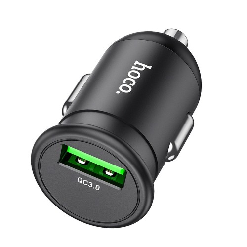 CAR CHARGER HOCO USB Q C 3.0 18W MIGHTY Z43 BLACK