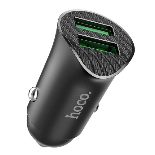 CAR CHARGER HOCO 2 x USB QC3.0 18W FARSIGHTED Z39 BLACK
