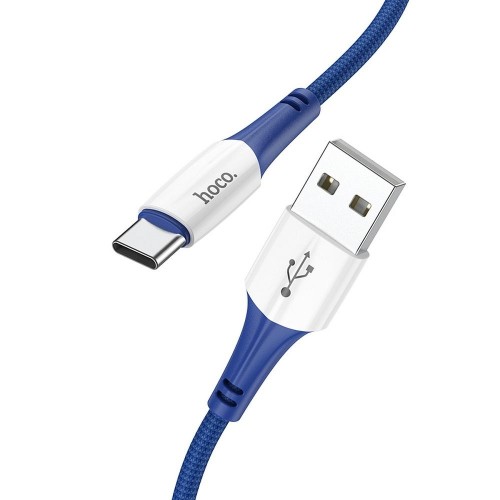 CABLE HOCO TYPE C TO TYPE C POWER DELIVERY PD60W 3A FERRY X70 1m BLUE