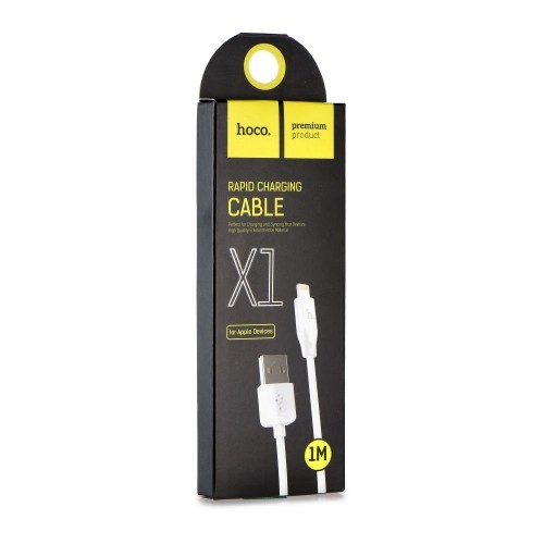 CABLE HOCO SPEED LIGHTNING 8-PIN CHARGING X1 WHITE