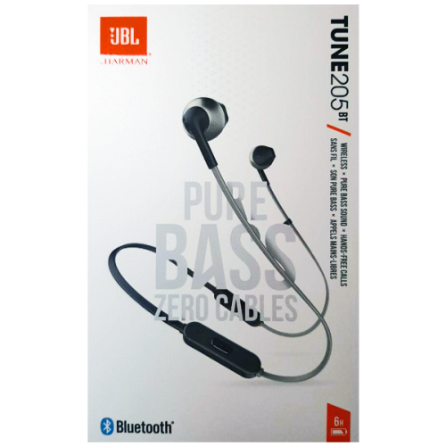 JBL T205BT BLUETOOTH WIRELESS HANDSFREE BLACK