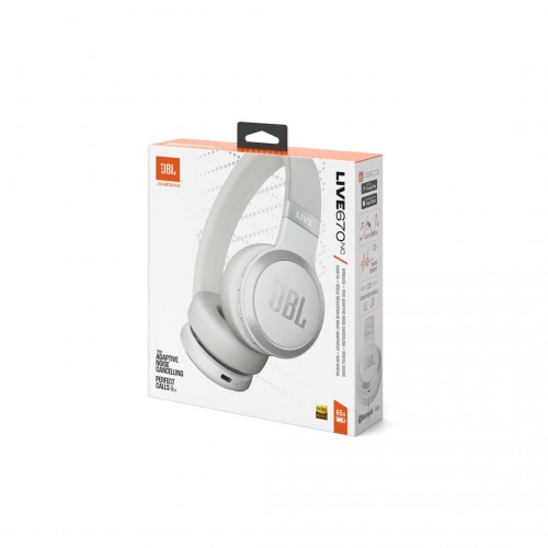 JBL LIVE 670NC BLUETOOTH HEADPHONES WHITE EU