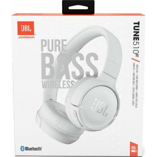 JBL TUNE 510BT BLUETOOTH HEADPHONES WHITE