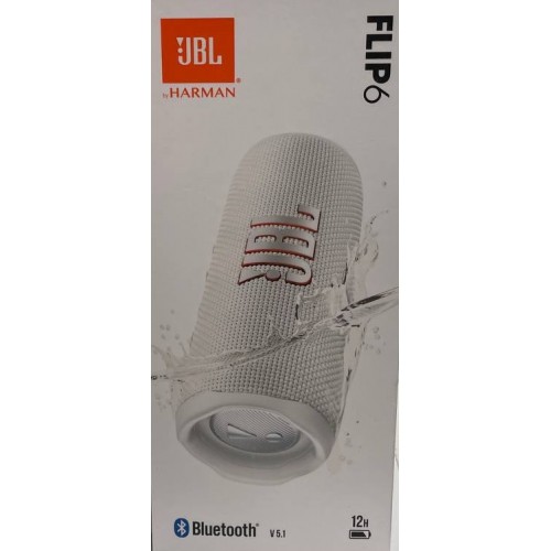 JBL FLIP 6 PORTABLE BLUETOOTH SPEAKER WHITE EU JBLFLIP6WHT