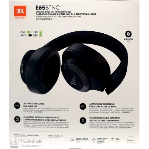 JBL E65BTNC BLUETOOTH HEADPHONES BLACK