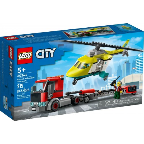 LEGO CITY 60343 RESCUE HELICOPTER TRANSPORT