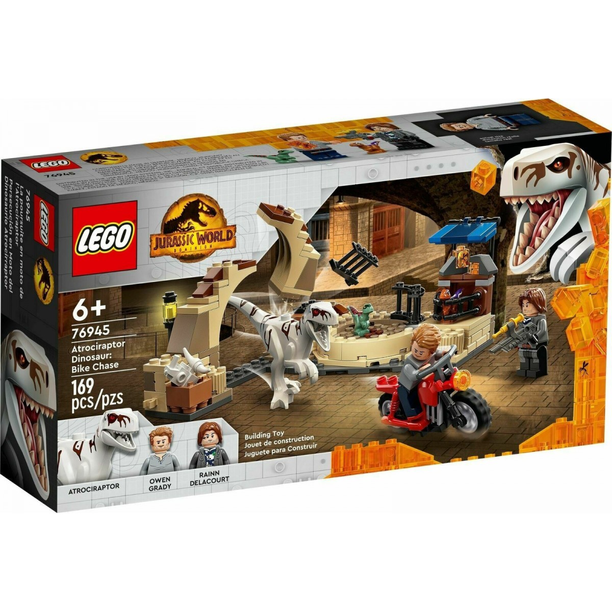 LEGO JURASSIC WORLD 76945 ATROCIRAPTOR BIKE CHASE