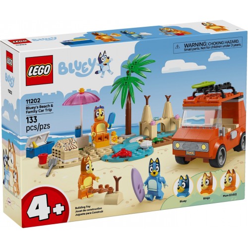 LEGO BLUEY 11202 BLUEY'S BEACH & FAMILY CAR TRIP