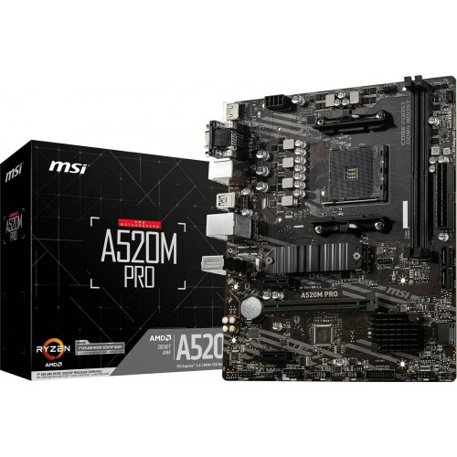MOTHERBOARD MSI A520M PRO AMD AM4 7D14-005R