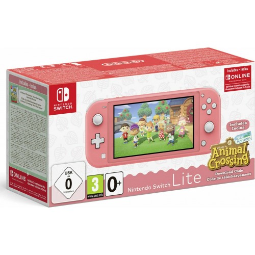 NINTENDO SWITCH LITE CORAL Inc. ANIMAL CROSSING NEW HORIZON EU CON.NSW-0051
