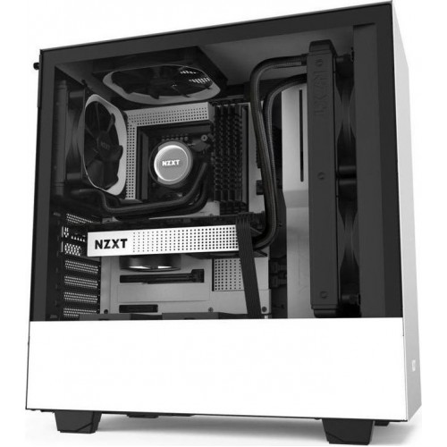 CASE NZXT H510 TOWER TEMPERED GLASS WHITE CA-H510B-W1
