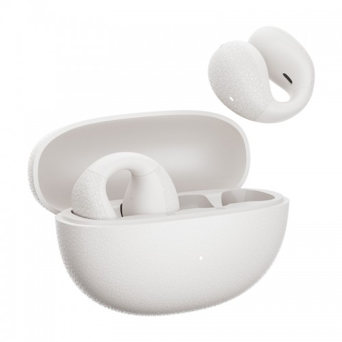 HANDS FREE QCY CROSSKY C10 WHITE OPEN EAR TPU EARCLIP IPX5 CALL NOISE REDUCTION