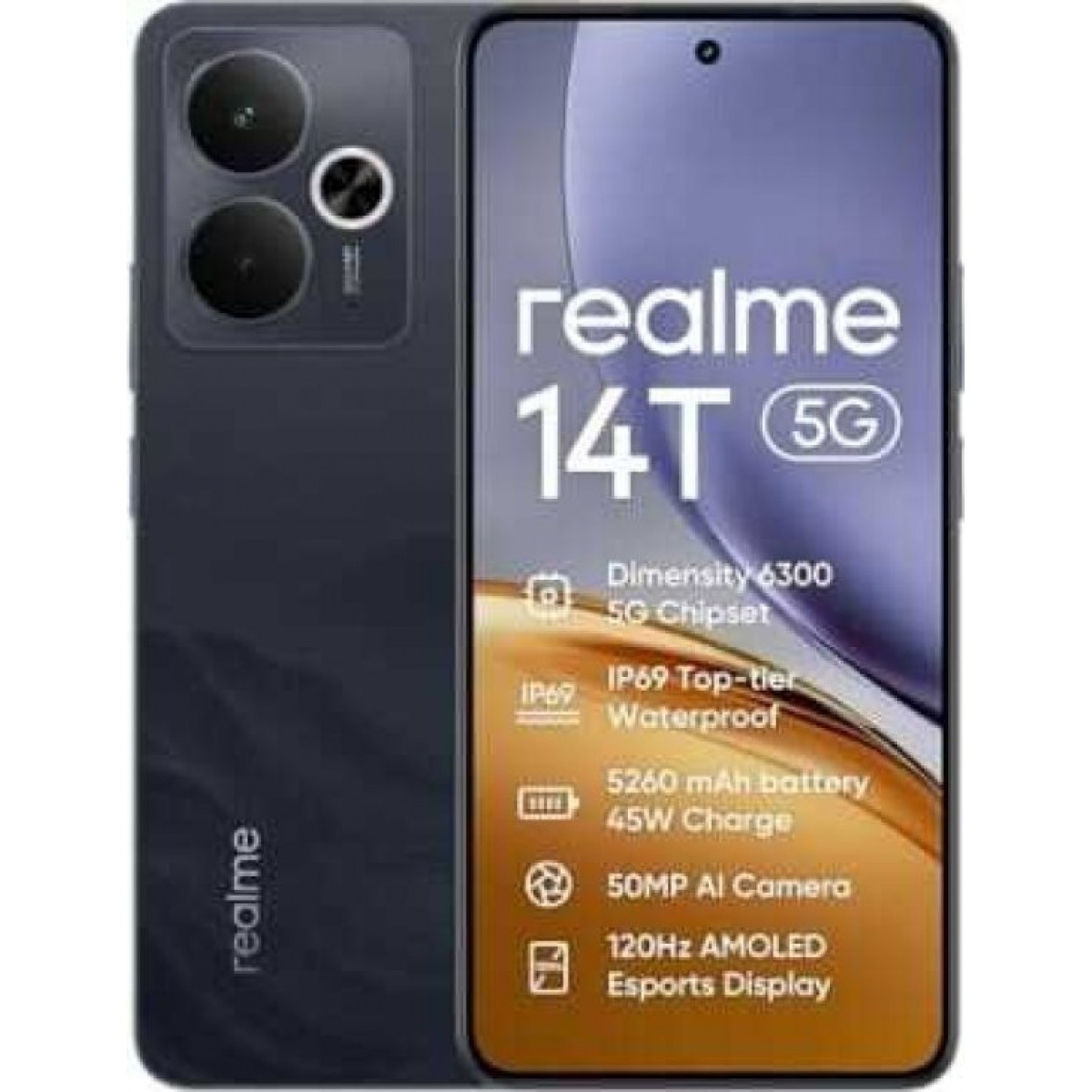 REALME 14T 256GB 8GB 5G DUAL OBSIDIAN BLACK (ΕΚΘΕΣΙΑΚΟ)
