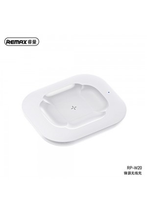 REMAX WIRELESS CHARGER FOR AIRPODS FORNY SERIES 10W RP-W20 WHITE (6972174153629)