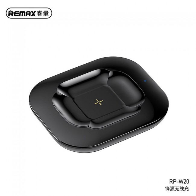 REMAX WIRELESS CHARGER FOR AIRPODS FORNY SERIES 10W RP-W20 BLACK