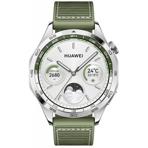 HUAWEI WATCH GT 4 STAINLESS STEEL 46mm GREEN WOVEN STRAP EU