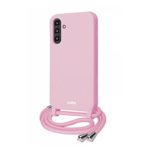 ΘΗΚΗ ΓΙΑ SAMSUNG GALAXY A13 5G / A04S SBS NECKLACE STRAP FULL COLOR BACKCOVER PINK ROPEFULLSAA13P