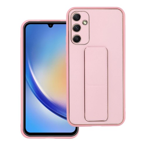 ΘΗΚΗ ΓΙΑ SAMSUNG GALAXY A34 5G FORCELL LEATHER KICKSTAND PINK