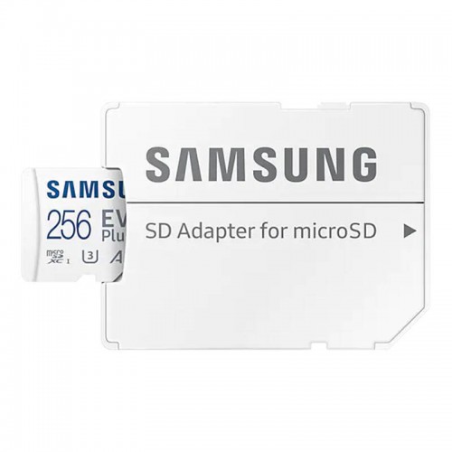 SAMSUNG MICRO SDXC 256GB CLASS 10 U3 V30 A2 EVO+ MB-MC256S ADAPTER