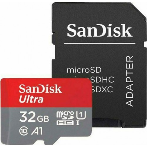 SANDISK MICRO SDHC ULTRA 32GB WITH ADAPTER SDSQUA4-032G-GN6MA