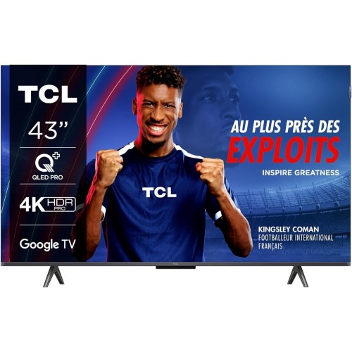 TV TCL 43" 43T7B 4K UHD QLED GOOGLE TV AND GAME MASTER 3.0 (2024)