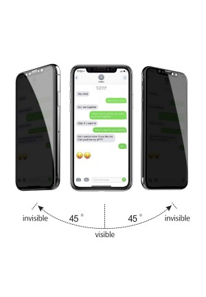 TEMPERED GLASS PRIVACY 9H FULL GLUE FOR APPLE IPHONE 11 PRO / XS / X